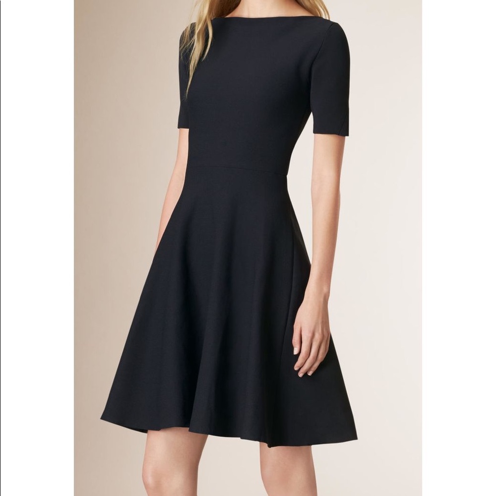Burberry Women's Blue Boat Neck A-Line Dress
